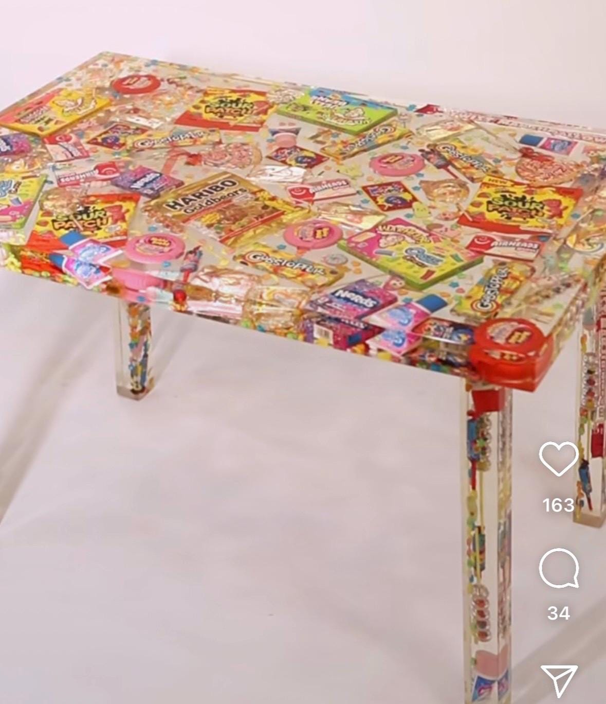Exclusive! Rare find Candy-Inspired Epoxy kids Table – Custom Size & Design Available
