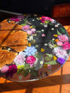 Handmade Live Edge Flower Resin Table