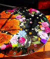 Handmade Live Edge Flower Resin Table