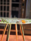 Handmade Oval Coffee Resin Epoxy Table With Real Dried Flowers