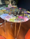 Handmade Clear Floral Resin Table