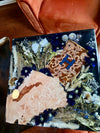 Handmade Wedding bouquet flower preserved in a beautiful square end Table