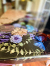 Handmade epoxy resin floral desk