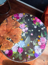 Handmade Live Edge Flower Resin Table