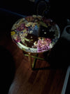 Custom Floral Epoxy Side & Coffee Table