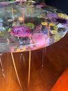 Handmade Clear Floral Resin Table
