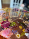 Handmade Clear Floral Resin Table