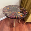 Large Floral Epoxy Side Table