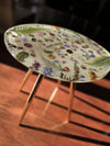 Handmade Oval Coffee Resin Epoxy Table With Real Dried Flowers