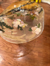 Oval Live Edge Floral Epoxy Table