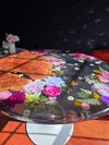 Handmade Live Edge Flower Resin Table
