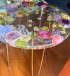 Handmade Clear Floral Resin Table