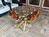 Custom Live Edge Epoxy Flower Table