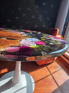 Handmade Live Edge Flower Resin Table