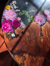 Handmade Live Edge Flower Resin Table