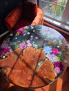 Handmade Live Edge Flower Resin Table