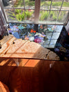 Handmade epoxy resin floral desk