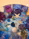 Handmade Epoxy resin floral sink basin