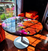 Handmade Live Edge Flower Resin Table