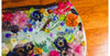 Sheri's Flower Garden- Handmade Flower Epoxy Resin Side Table With Dual Live Edge and Flower River