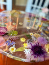 Handmade Clear Floral Resin Table