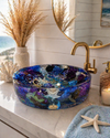 Handmade Epoxy resin floral sink basin