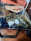 Handmade Wedding bouquet flower preserved in a beautiful square end Table