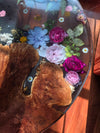 Handmade Live Edge Flower Resin Table
