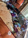 Handmade epoxy resin floral desk