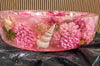 Handmade Epoxy resin floral sink basin in pink