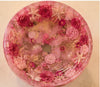 Handmade Epoxy resin floral sink basin in pink