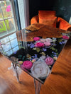 Epoxy Resin Flower Accent Table