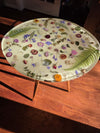 Handmade Oval Coffee Resin Epoxy Table With Real Dried Flowers