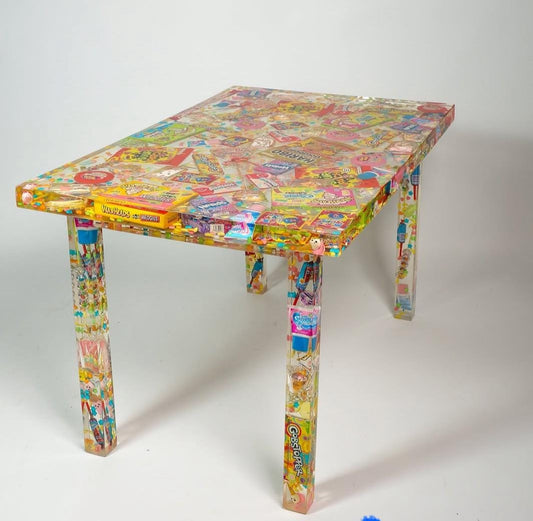 Exclusive! Rare find  Candy-Inspired Epoxy kids Table – Custom Size & Design Available