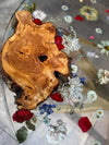 Custom Live Edge Epoxy Flower Table