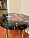 Preserved Flower Epoxy Side Table