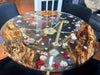 Custom Live Edge Epoxy Flower Table