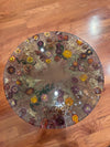 Large Floral Epoxy Side Table