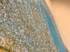 Handmade Blue/Teal and Gold Mirror Ultra Shiny Glittery Canvas Art Painting - Extra Large 36 x 60"