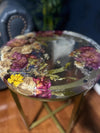 Custom Floral Epoxy Side & Coffee Table