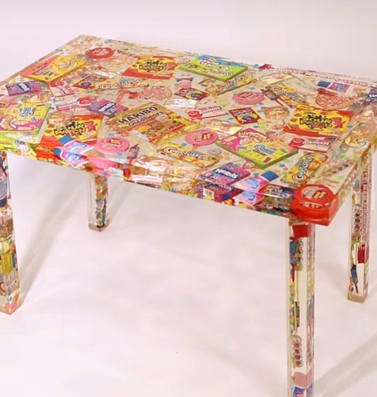 Exclusive! Rare find  Candy-Inspired Epoxy kids Table – Custom Size & Design Available