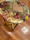 Custom Floral Epoxy Side & Coffee Table
