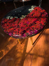 Preserved roses-Handmade epoxy resin flower side table with beautiful red roses
