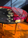Preserved roses-Handmade epoxy resin flower side table with beautiful red roses