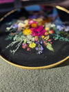 Black Floral- Epoxy Resin Side Table/ wall art
