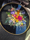 Black Floral- Epoxy Resin Side Table/ wall art